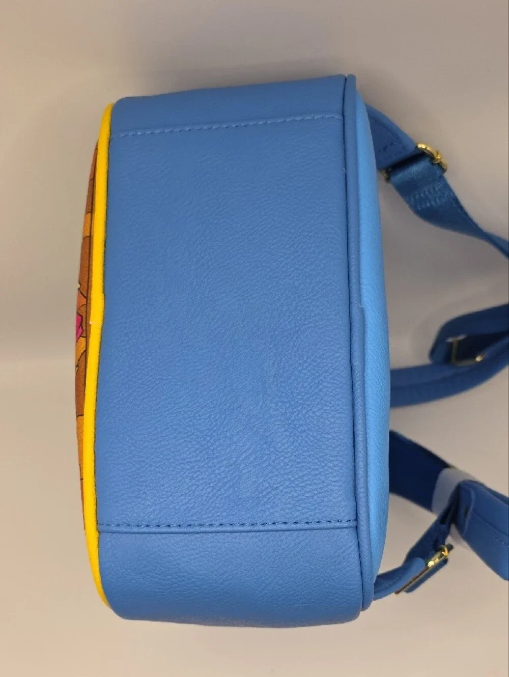 Loungefly Blue Yellow Snow White Stained Glass Mini Backpack